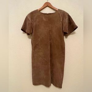 Ralph Lauren Black Label Genuine Designer Suede NEW Dress, size Medium